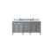 James Martin Vanities Brittany 72in Double Vanity, Urban Gray w/ 3 CM Ethereal Noctis Quartz Top 650-V72-UGR-3ENC - alternate 1